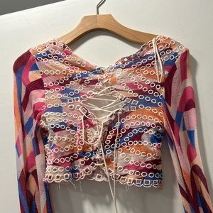 Colorful shirt never worn but I removed the tag.